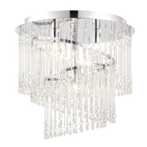 Lampa wisząca CAMILLE spiralne krople chromowana 4xG9x8W IP20 Endon 1029970