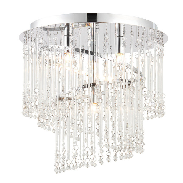 Lampa wisząca CAMILLE spiralne krople chromowana 4xG9x8W IP20 Endon 1029970