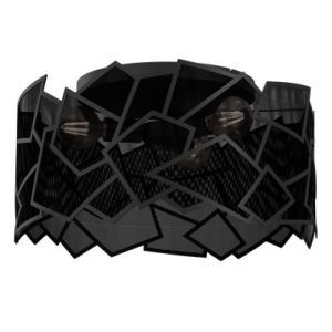 Lampa wisząca Camo czarny mat 3xE27x15W wym:26,5×49,5×49,5cm IP20 Luminex 1030240