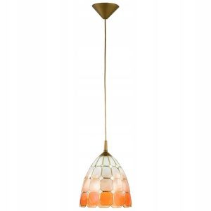 Lampa wisząca CAMPANA mosiężno-biała-pomarańczowa 1xE27x15W IP20 Alfa 986300 Lampa wisząca CAMPANA mosiężno-biała-pomarańczowa 1xE27x15W IP20 Alfa 986300
