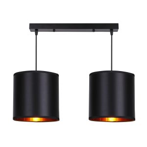 Lampa wisząca CANDIDA czarny 2x40w e27 abażur czarny 800332