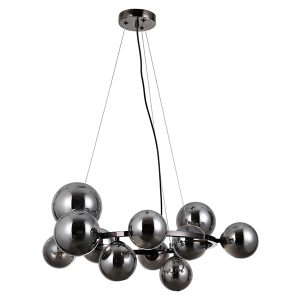 Lampa wisząca Canello 11-punktowa stalowa czarna 187558