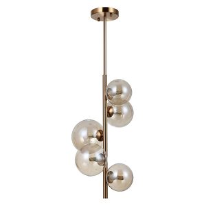 Lampa wisząca Canello 5-punktowa szklana transparentna 54774