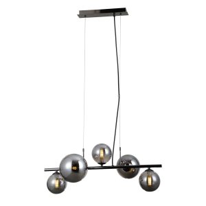 Lampa wisząca Canello kule na sticku czarny chrom 5xG9x5W IP20 Italux 1026889 Lampa wisząca Canello kule na sticku czarny chrom 5xG9x5W IP20 Italux 1026889