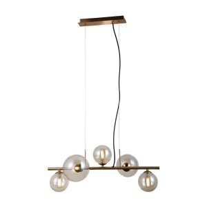 Lampa wisząca Canello kule na sticku mosiężno-złota 5xG9x5W IP20 Italux 1027230 Lampa wisząca Canello kule na sticku mosiężno-złota 5xG9x5W IP20 Italux 1027230