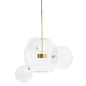 Lampa wisząca CAPRI 4 złota – 60 LED, aluminium, szkło 148090