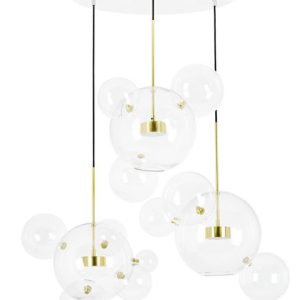 Lampa wisząca CAPRI DISC 3 złota – 180 LED, aluminium, szkło 148135