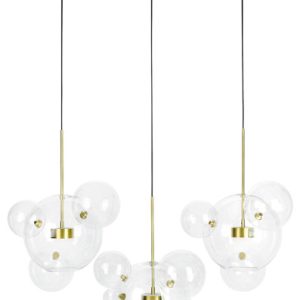 Lampa wisząca CAPRI LINE 3 złota – 180 LED, aluminium, szkło 154309