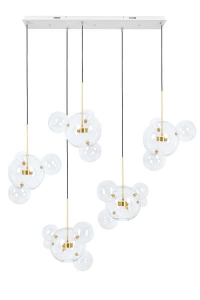 Lampa wisząca CAPRI LINE 5 złota - 300 LED, aluminium, szkło 148336