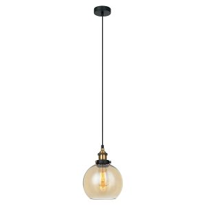 Lampa wisząca Cardena szklana złota 34878