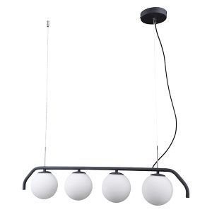 Lampa wisząca Carimi 4-punktowa stalowa biało-czarna 63579