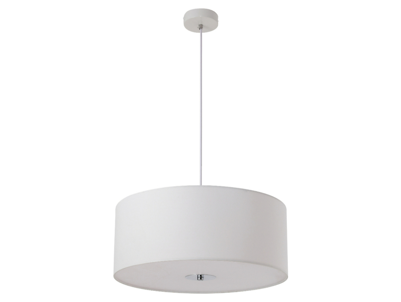 Lampa wisząca Carmen 3-punktowa tkaninowa biała 854793