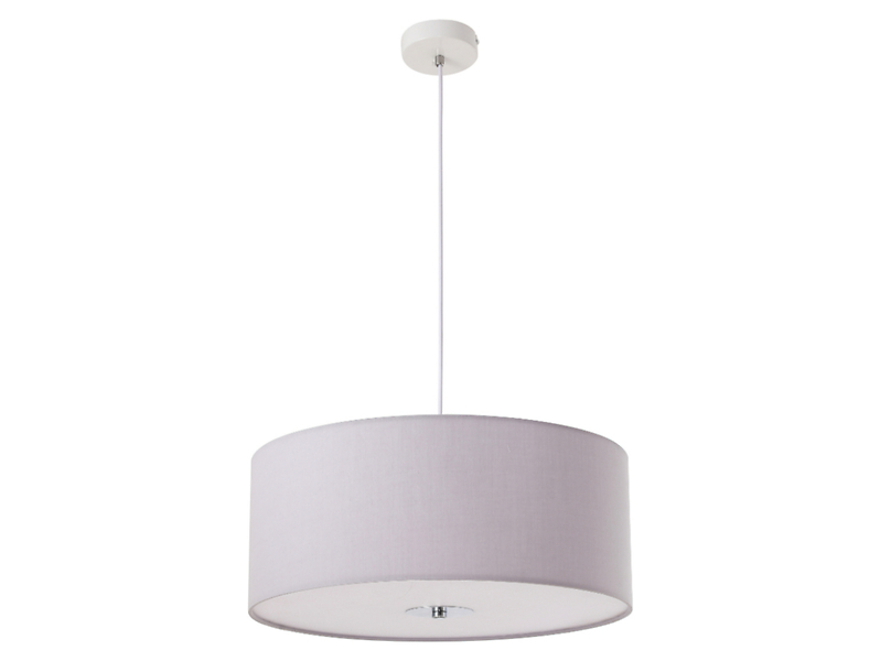 Lampa wisząca Carmen 3-punktowa tkaninowa szara 854794