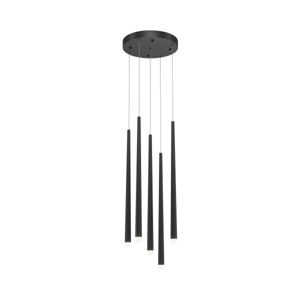 Lampa wisząca CASCADE czarna LED 5x30W Neutralna biel 2300lm Maytoni 851951