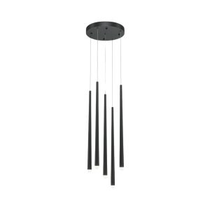 Lampa wisząca Cascade czarna LED 5x31W Odcienie bieli 2400lm Maytoni 835914 Lampa wisząca Cascade czarna LED 5x31W Odcienie bieli 2400lm Maytoni 835914