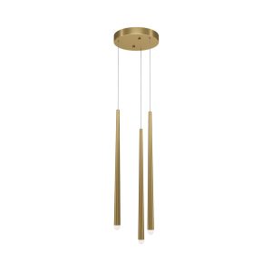 Lampa wisząca Cascade mosiężna LED 3x19W Ciepła biel 1500lm Maytoni 835960 Lampa wisząca Cascade mosiężna LED 3x19W Ciepła biel 1500lm Maytoni 835960