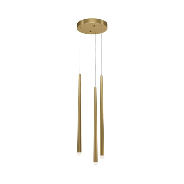 Lampa wisząca Cascade mosiężna LED 3x19W Ciepła biel 1500lm Maytoni 835960