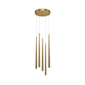 Lampa wisząca Cascade mosiężna LED 5x31W Ciepła biel 2250lm Maytoni 836034 Lampa wisząca Cascade mosiężna LED 5x31W Ciepła biel 2250lm Maytoni 836034