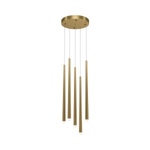 Lampa wisząca CASCADE mosiężno-złota LED 5x30W 4000K 2550lm Maytoni 852784 Lampa wisząca CASCADE mosiężno-złota LED 5x30W 4000K 2550lm Maytoni 852784