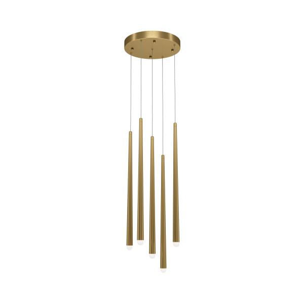 Lampa wisząca CASCADE mosiężno-złota LED 5x30W 4000K 2550lm Maytoni 852784