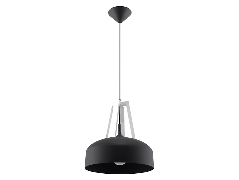 Lampa wisząca Casco stalowa czarna 52427