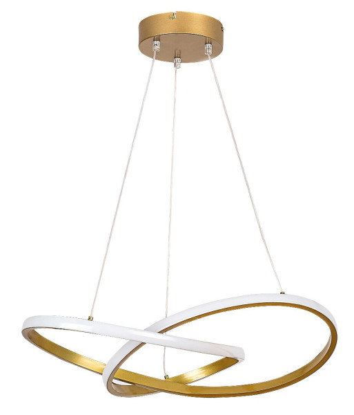 Lampa wisząca CASTIEL złoto-biała LED 1x36W Ciepła biel 2380lm Rabalux 845720
