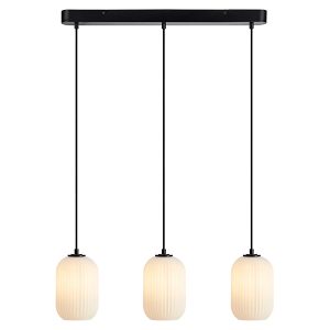 Lampa wisząca Cava 3-punktowa metalowa czarna 57578 Lampa wisząca Cava 3-punktowa metalowa czarna 57578