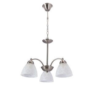 Lampa wisząca Cavallo nikiel mat-biała 3xE27x60W Candellux 989813 Lampa wisząca Cavallo nikiel mat-biała 3xE27x60W Candellux 989813