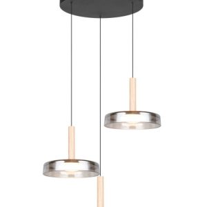 Lampa wisząca CELESTE czarna-chromowana LED 3×22.5W 3000K 3x750lm Trio 841781
