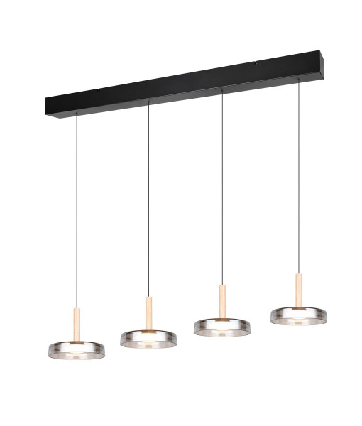 Lampa wisząca CELESTE czarna-chromowana LED 4x7.5W Ciepła biel 4x750lm Trio 841569