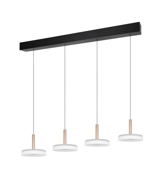 Lampa wisząca CELESTE odcienie brązo-czarna LED 4x7W 3000K 4x750lm Trio 841556