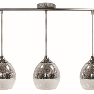 Lampa wisząca Celia 3-punktowa metalowa srebrna 196105 Lampa wisząca Celia 3-punktowa metalowa srebrna 196105