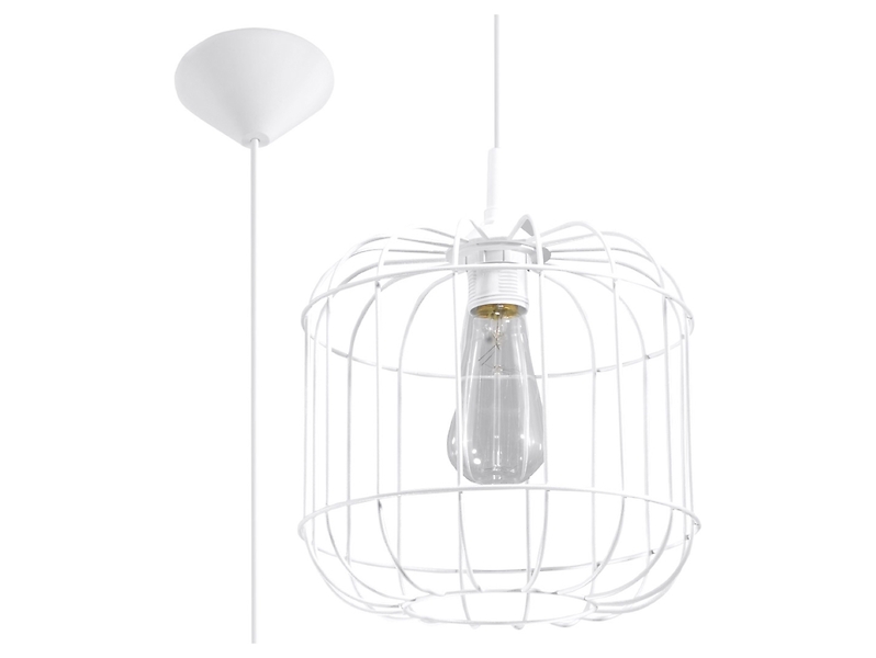 Lampa wisząca Celta stalowa biała 69838