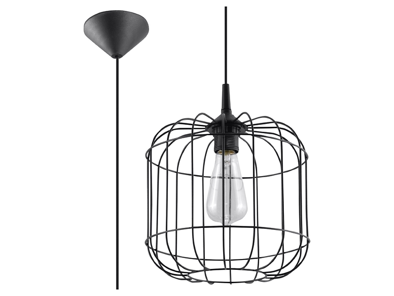 Lampa wisząca Celta stalowa czarna 69839