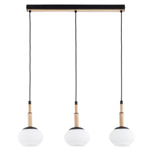 Lampa wisząca CERES drewniane elementy czarna 3xE14x10W IP20 Alfa 1019379 Lampa wisząca CERES drewniane elementy czarna 3xE14x10W IP20 Alfa 1019379