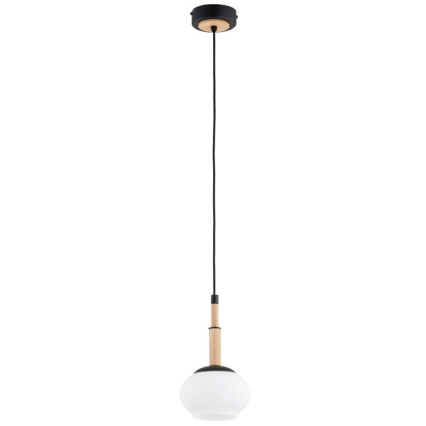 Lampa wisząca CERES drewniane wstawki czarna 1xE14x10W IP20 Alfa 1019173