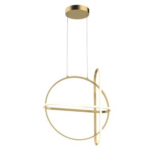 Lampa wisząca CERRILA złoto-biała LED 3×48,6W Ciepła biel 2000lm Italux 850389 Lampa wisząca CERRILA złoto-biała LED 3×48,6W Ciepła biel 2000lm Italux 850389