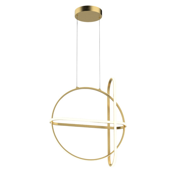 Lampa wisząca CERRILA złoto-biała LED 3x48,6W Ciepła biel 2000lm Italux 850389