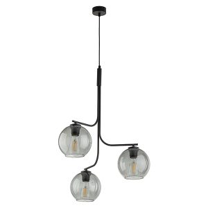 Lampa wisząca Cesar 3-punktowa szklana szara 87177 Lampa wisząca Cesar 3-punktowa szklana szara 87177