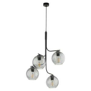 Lampa wisząca Cesar 4-punktowa szklana szara 87176 Lampa wisząca Cesar 4-punktowa szklana szara 87176