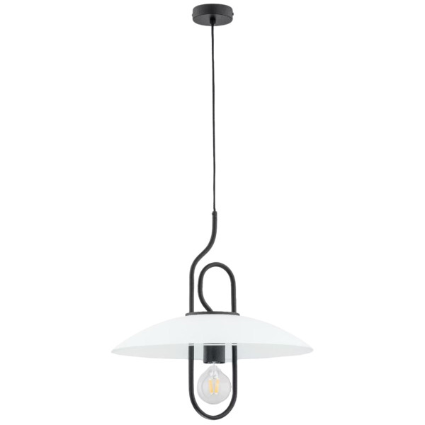 Lampa wisząca CHEE czarno-biała 1xE27x60W wym:90x47x47cm IP20 Alfa 991296