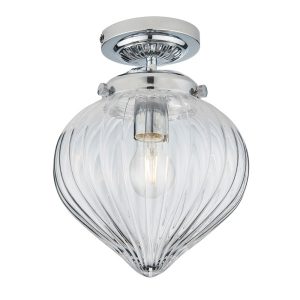 Lampa wisząca CHESTON chromowana 1xE27x20W wym:30x24x24cm IP44 Endon 1030237