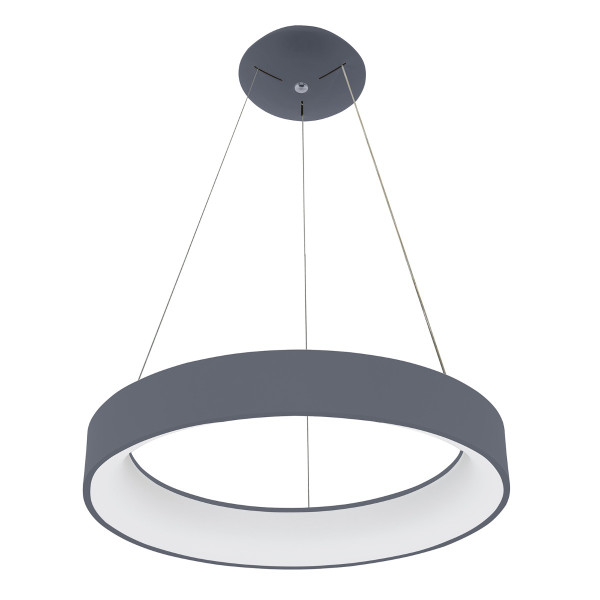 Lampa wisząca Chiara świecąca obręcz szara LED 42W 3000K 2310lm IP20 Italux 1019330