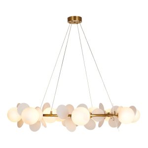 Lampa wisząca CHIC złoto biała 105 cm 744127 Lampa wisząca CHIC złoto biała 105 cm 744127
