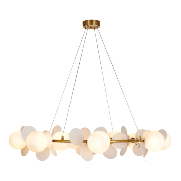Lampa wisząca CHIC złoto biała 105 cm 744127