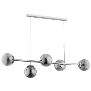 Lampa wisząca chomowano-grafitowa DANSA 5xE14x40W wym: 80x110x31,5 cm Alfa 852210 Lampa wisząca chomowano-grafitowa DANSA 5xE14x40W wym: 80x110x31,5 cm Alfa 852210