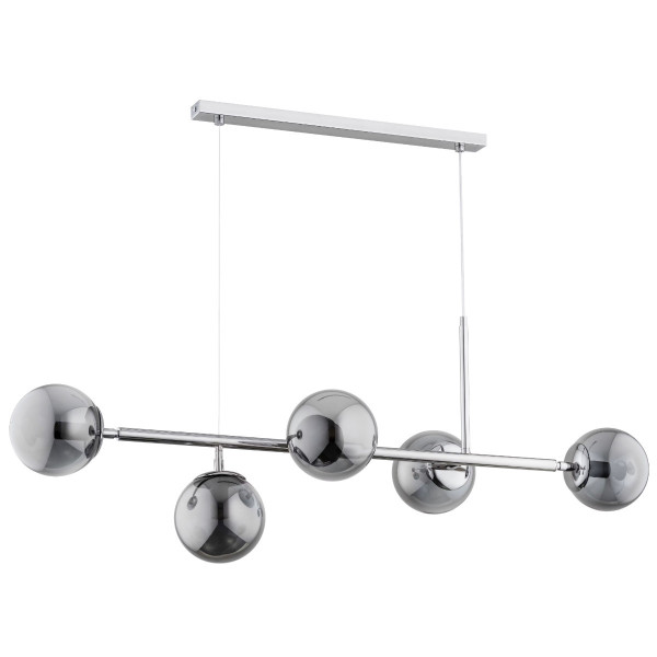 Lampa wisząca chomowano-grafitowa DANSA 5xE14x40W wym: 80x110x31,5 cm Alfa 852210