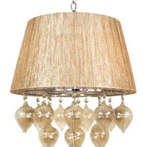 Lampa wisząca chromowana-beżowa ELISSA 3xE14x40W Candellux 360463 Lampa wisząca chromowana-beżowa ELISSA 3xE14x40W Candellux 360463