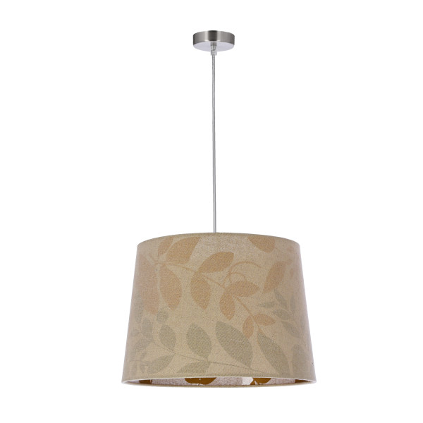 Lampa wisząca chromowana-beżowa MIRAGE 1xE27x60W Candellux 924195