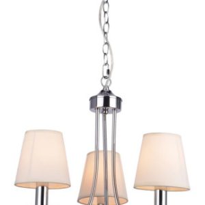 Lampa wisząca chromowana-beżowa RUTI 3xE14x40W wym: 150x50x50 cm Candellux 924100 Lampa wisząca chromowana-beżowa RUTI 3xE14x40W wym: 150x50x50 cm Candellux 924100